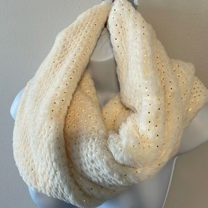 NWT Gold and cream infinity scarf